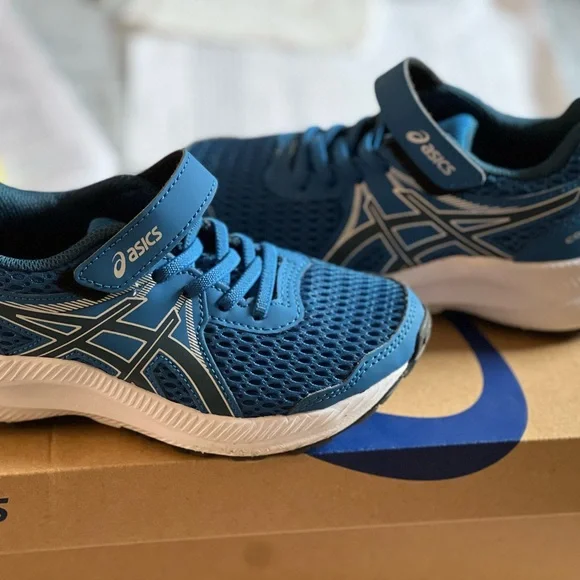 ASICS Contend 7 Kids Blue Running Shoes - Picture 3 of 5